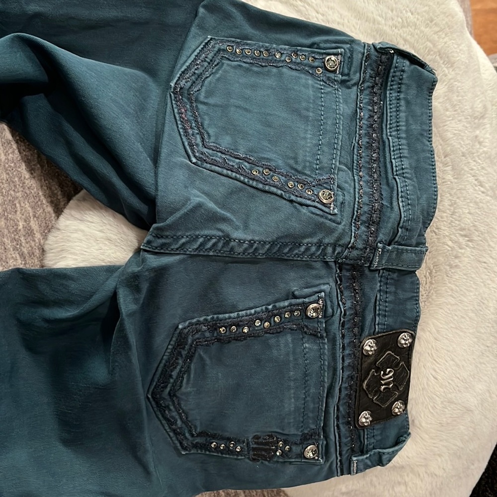 Teal miss me skinny jeans 26